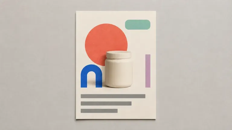 A small-business product-poster style abstract render