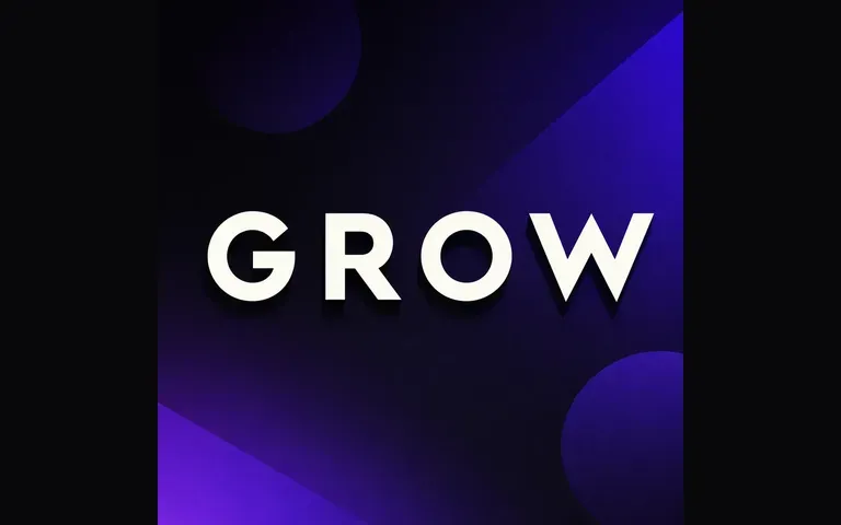 The word GROW in a graphic poster treatment