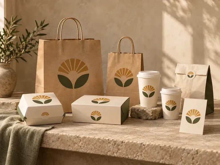 Client Brand Presentations: finished food packaging assets shown as a coordinated range