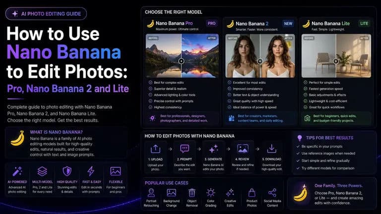 How to Use Nano Banana to Edit Photos: Pro, Nano Banana 2 and Lite