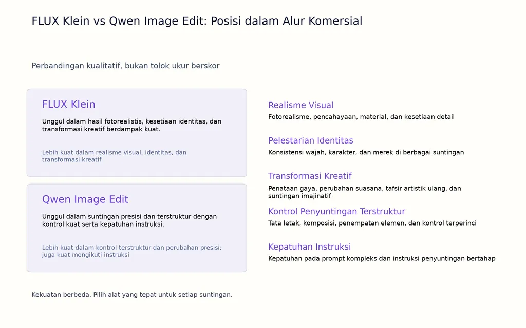FLUX Klein vs Qwen Image Edit: Posisi dalam Alur Komersial