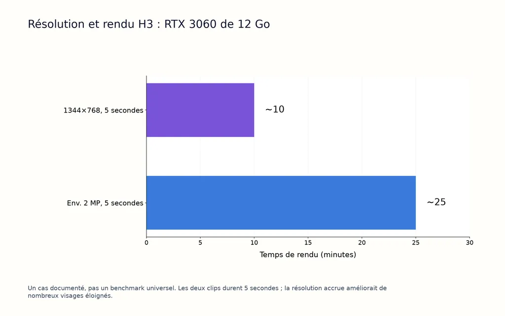 Résolution et rendu H3 : RTX 3060 de 12 Go