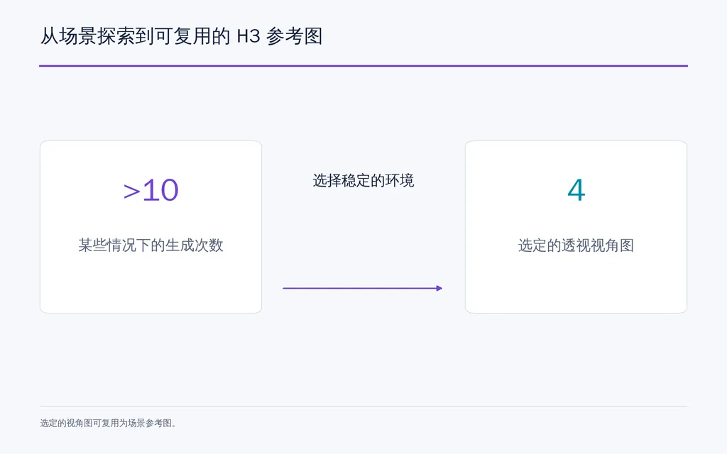 从场景探索到可复用的 H3 参考图