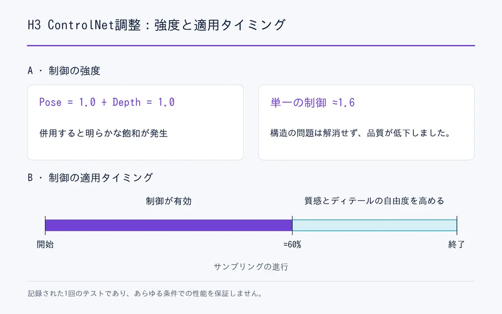 H3 ControlNet調整:強度と適用タイミング