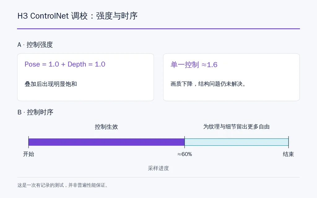 H3 ControlNet 调校:强度与时序
