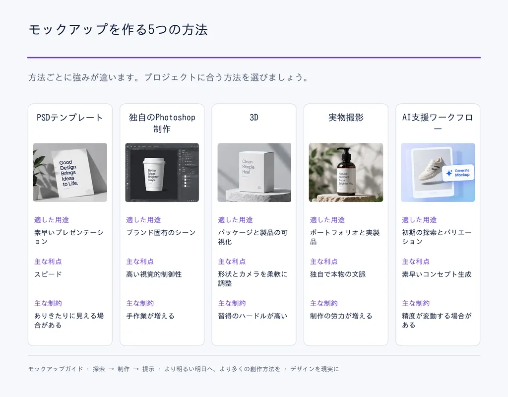 モックアップを作る5つの方法