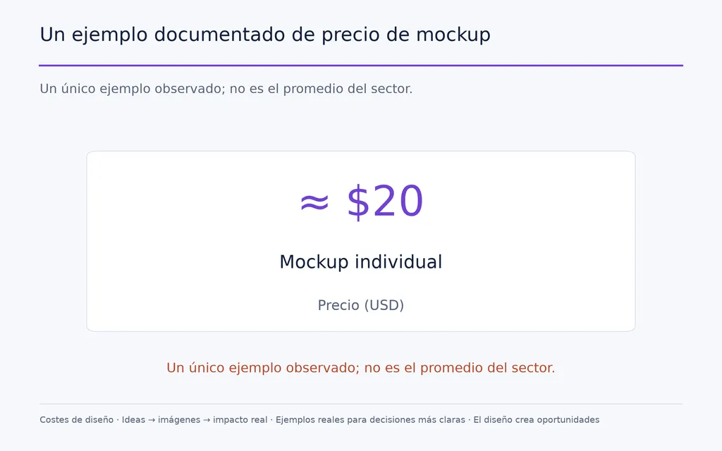 Un ejemplo documentado de precio de mockup