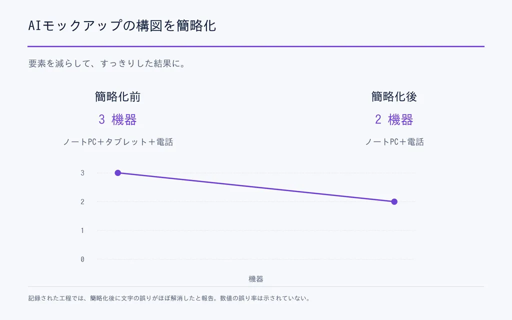 AIモックアップの構図を簡略化