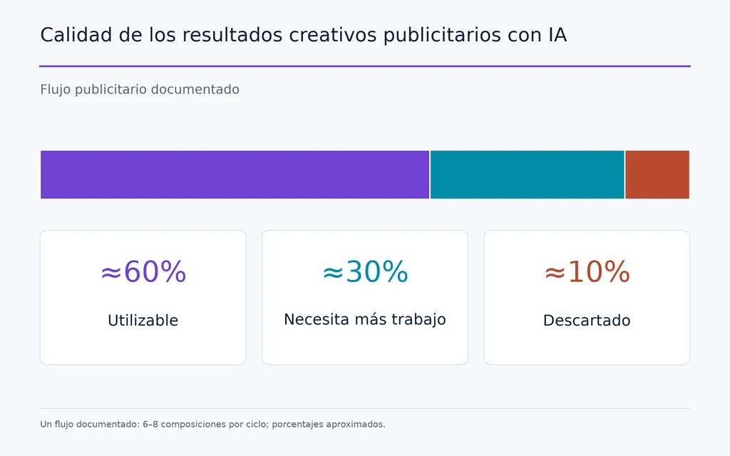 Calidad de los resultados creativos publicitarios con IA