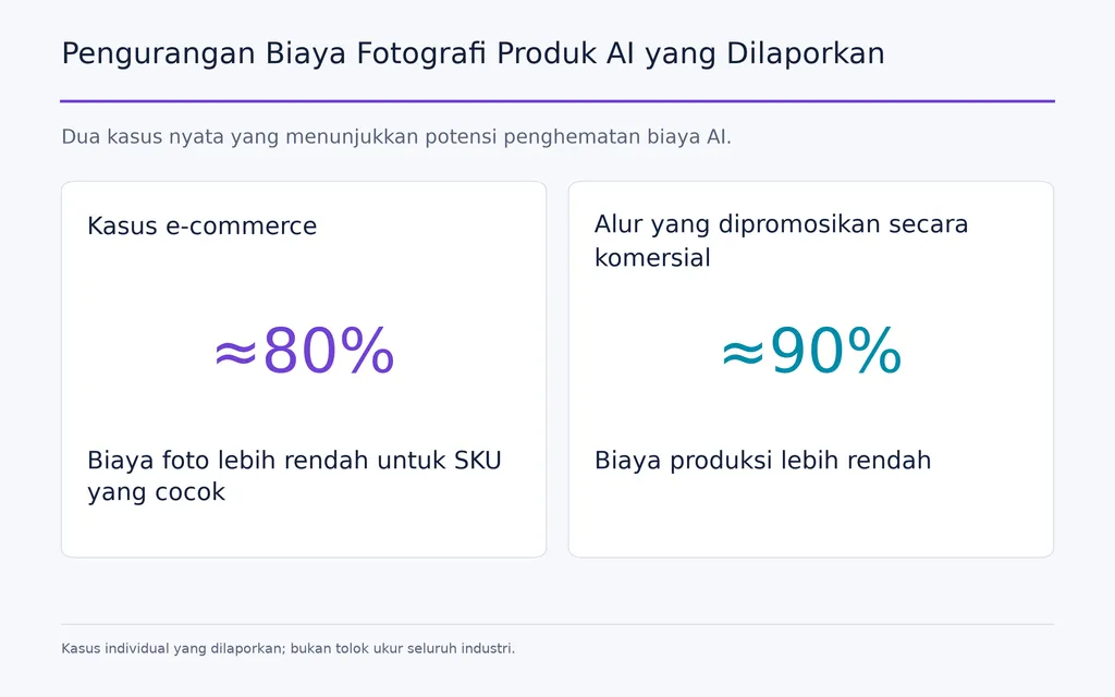 Pengurangan Biaya Fotografi Produk AI yang Dilaporkan