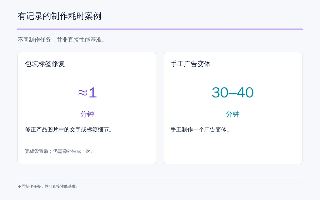 有记录的制作耗时案例
