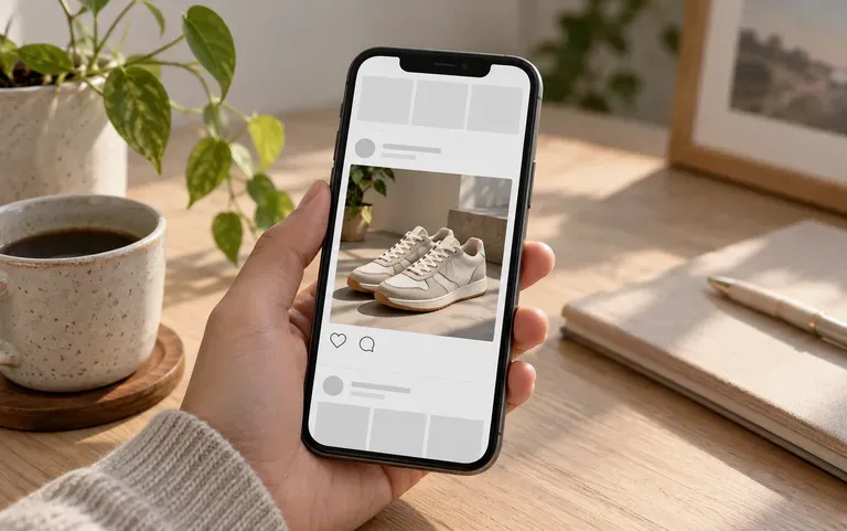 A product photo previewed in the feed
