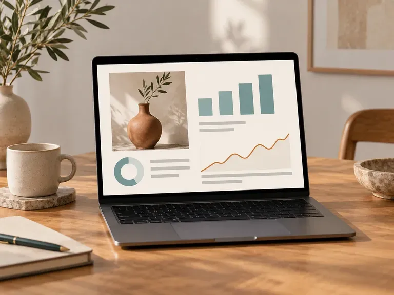 SaaS Dashboard Pitch: show an existing product view in a device setting