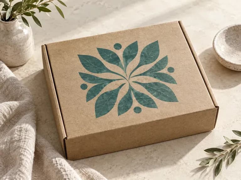 Closed Box Branding: the exterior lid shown in a clear packaging view
