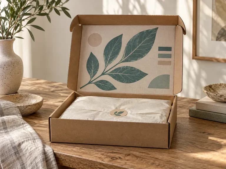Inside Lid Messages: existing artwork revealed in an open box