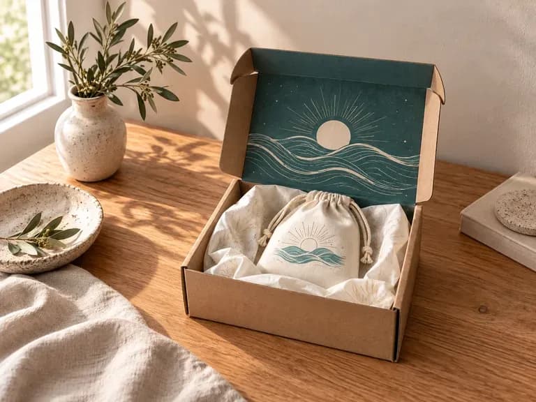 Unboxing Proposals: an open mailer arranged in the planned setting