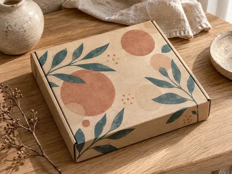 Seasonal Packaging Concepts: a finished seasonal design applied to a mailer reference