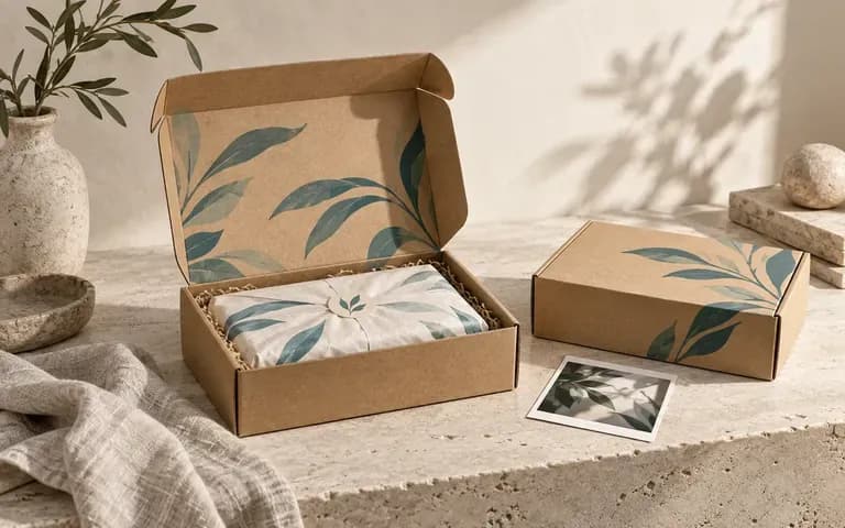 An agency presentation of an open branded mailer