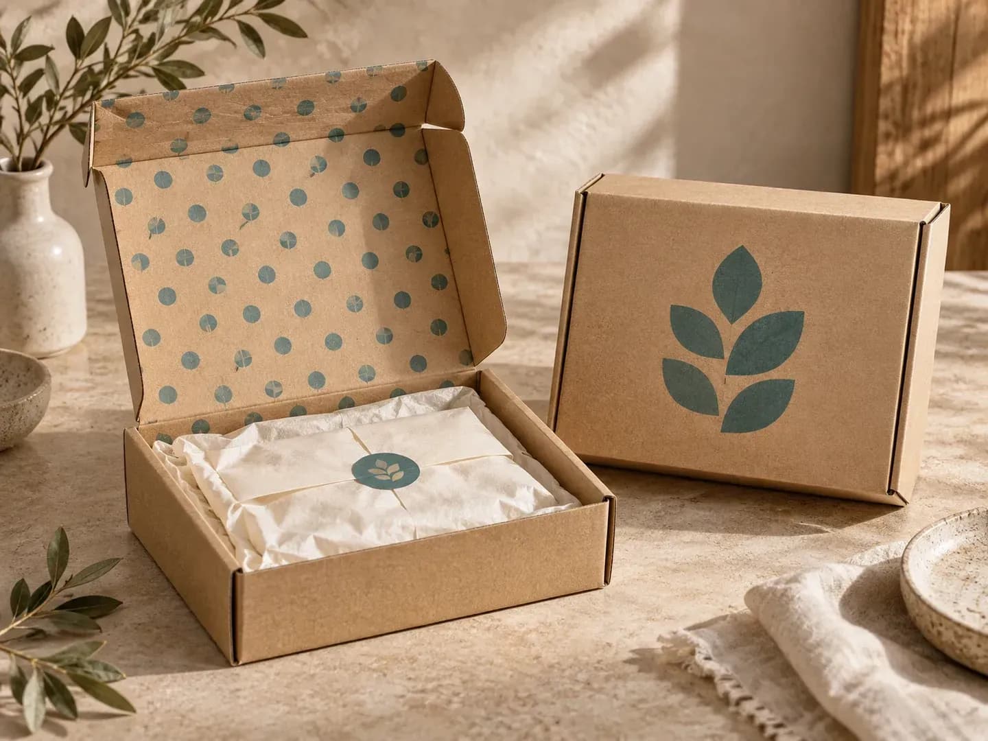 Outer and inner lid artwork shown in a mailer box presentation