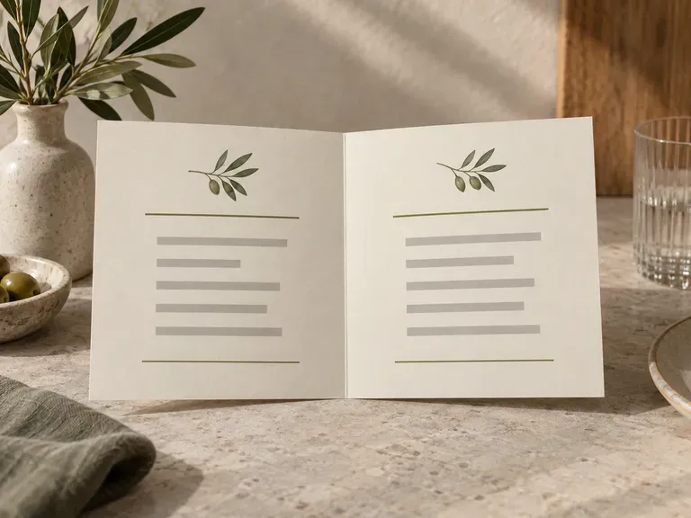 Folded Menu Review: check the visual relationship between supplied menu panels