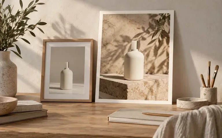 A product photo developed into a campaign presentation concept