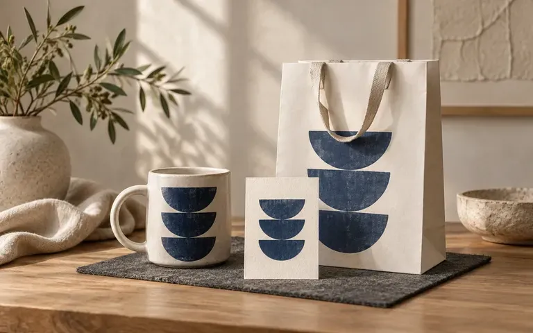 An existing brand graphic applied to a presentation object