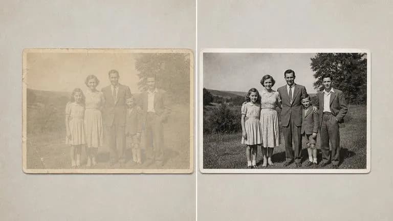 A washed-out print with its blacks and tonal depth brought back
