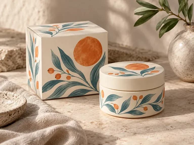 Cosmetic Packaging Concepts: finished cosmetic artwork presented on its intended container