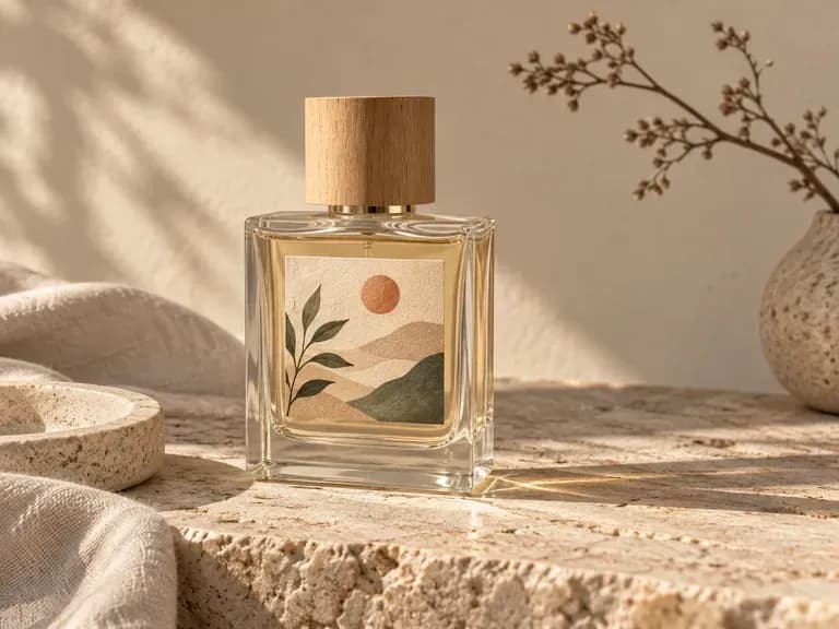 Fragrance Campaign Studies: a styled setting developed around the existing packaging