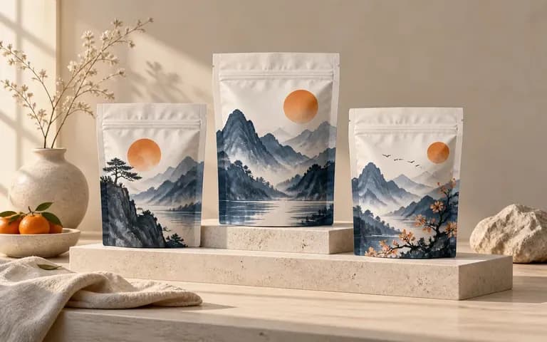 A pouch presentation prepared for a retail creative review