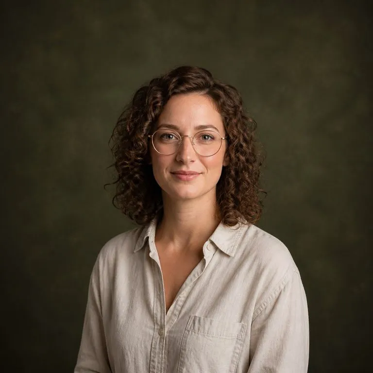 A relaxed headshot against a textured backdrop with directional light