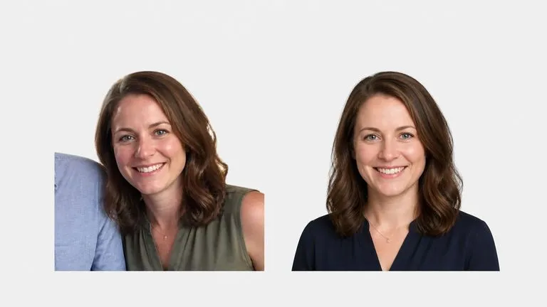 A cropped casual snapshot replaced by a proper headshot