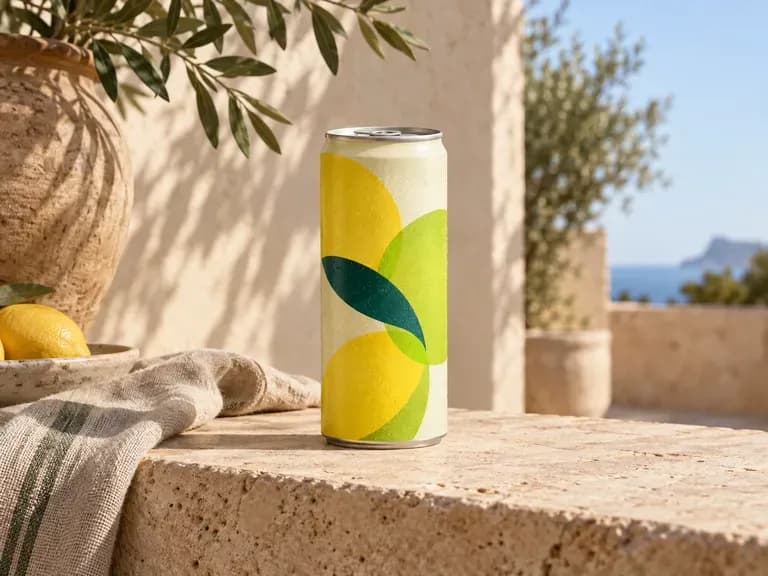 Summer Campaign Concepts: a supplied soda design in an outdoor setting