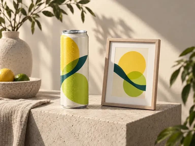 Portfolio Packaging Projects: finished soft drink artwork shown as a product concept