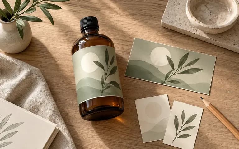 A label designer assessing a supplement bottle presentation
