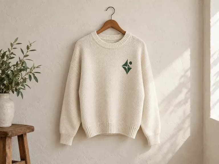Hanging Sweater Views: the front graphic presented on a hanger