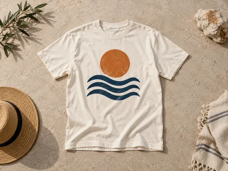 Flat Lay Concepts: a complete shirt shown on a plain surface
