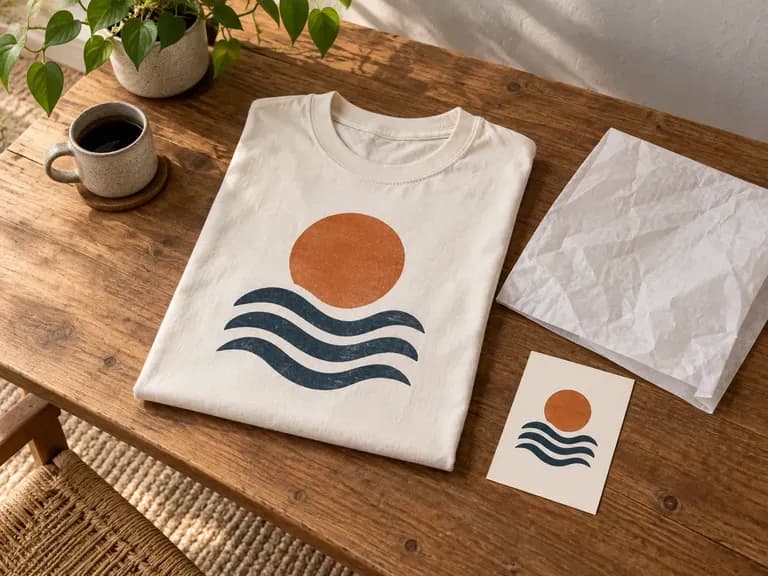 Merchandise Proposals: finished campaign artwork applied to a T-shirt
