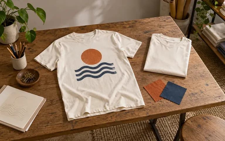 An apparel brand's T-shirt artwork preview