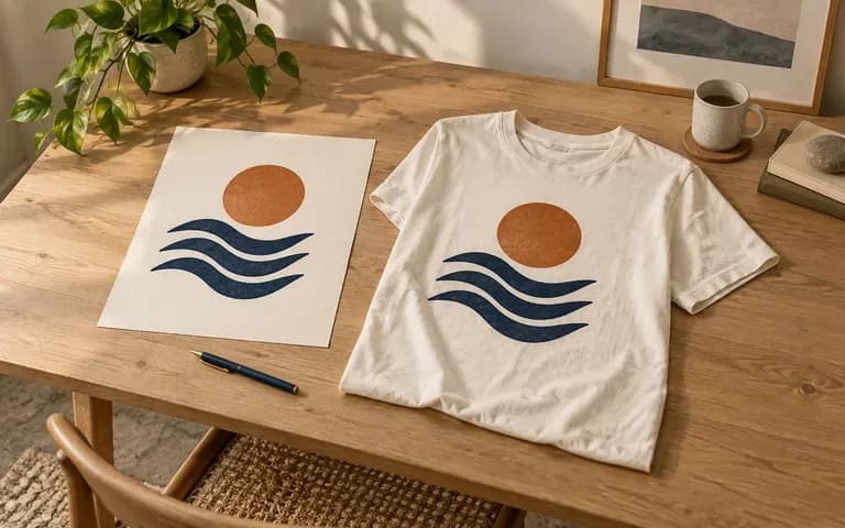 An illustrator's design on a T-shirt