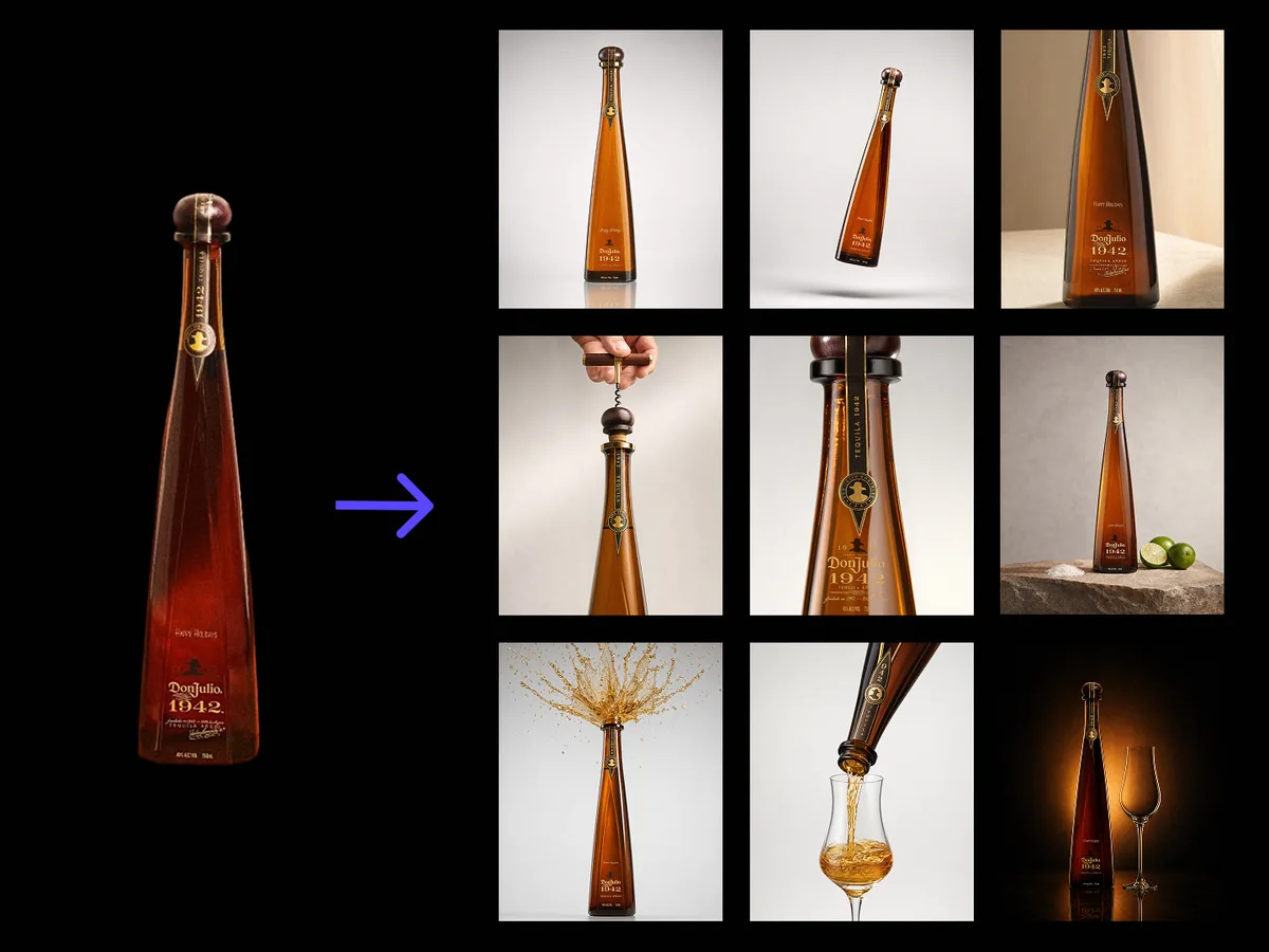 AI Bottle Ad Nine-Grid